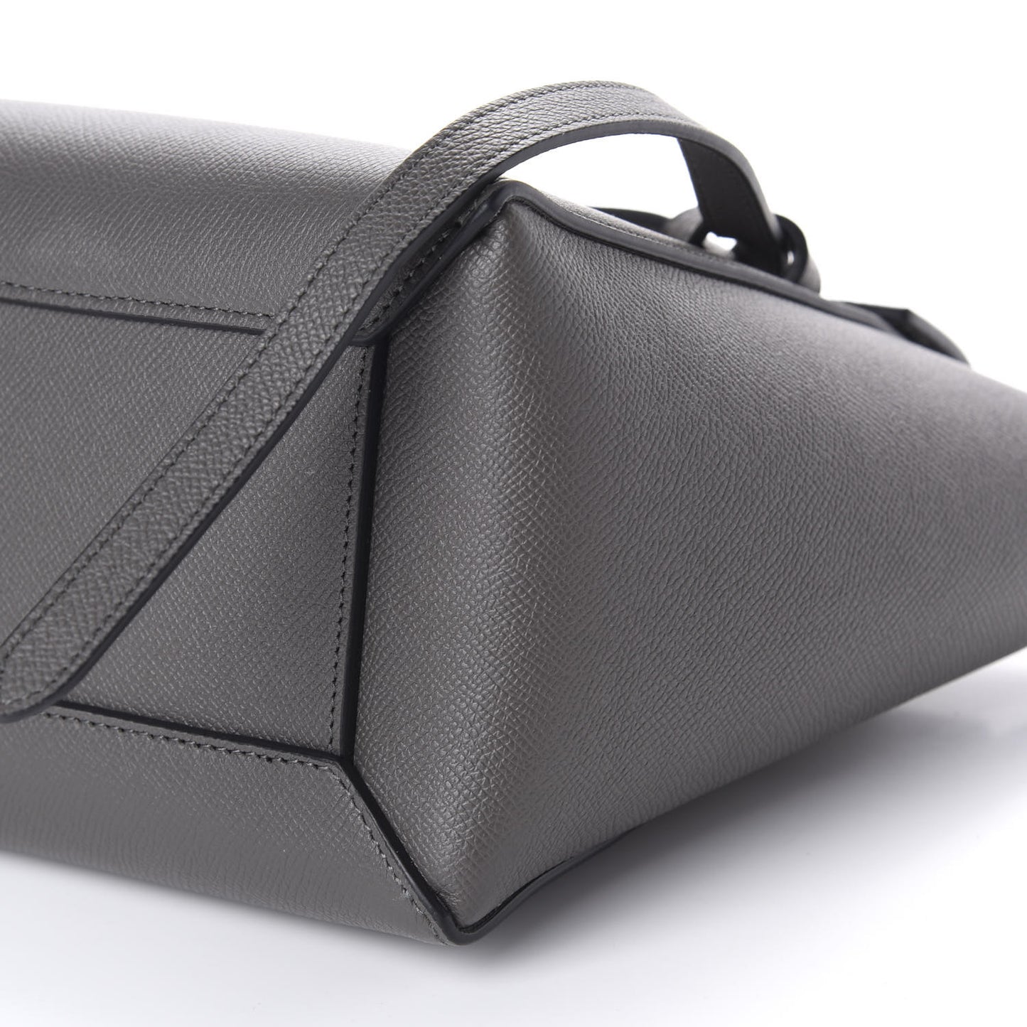 Baby Grained Calfskin Micro Belt Bag Grey