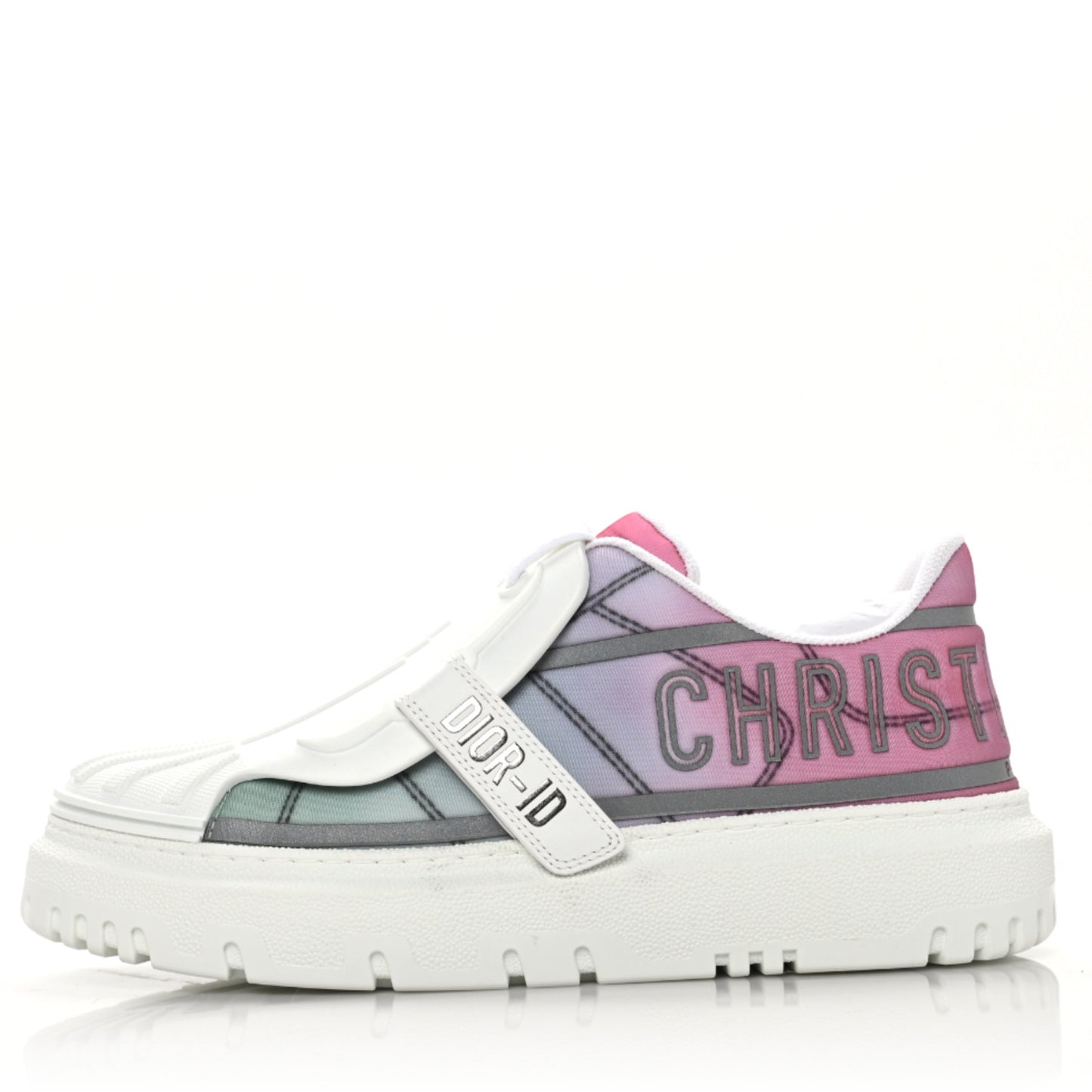 Nylon Shaded Dior-ID Platform Sneakers 37 Multicolor Framboise