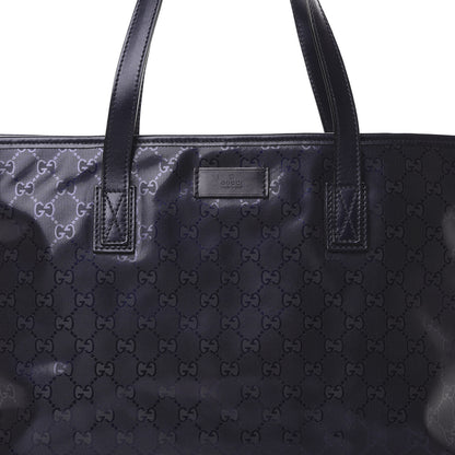 Gucci Imprime Monogram Medium Zippered Shopping Tote Navy 8 of 13