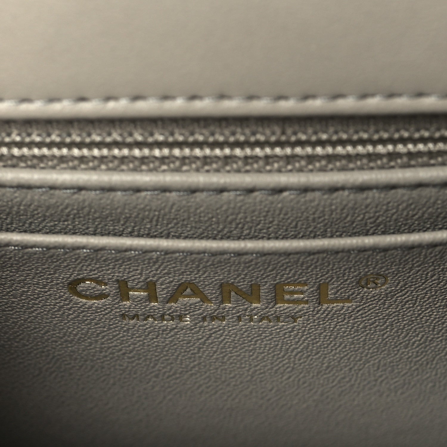 Chanel Lambskin Quilted Mini Rectangular Flap Grey 6 of 11