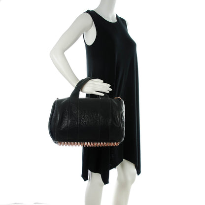 Alexander Wang Pebbled Lambskin Rocco Black Rose Gold Hardware 2 of 7