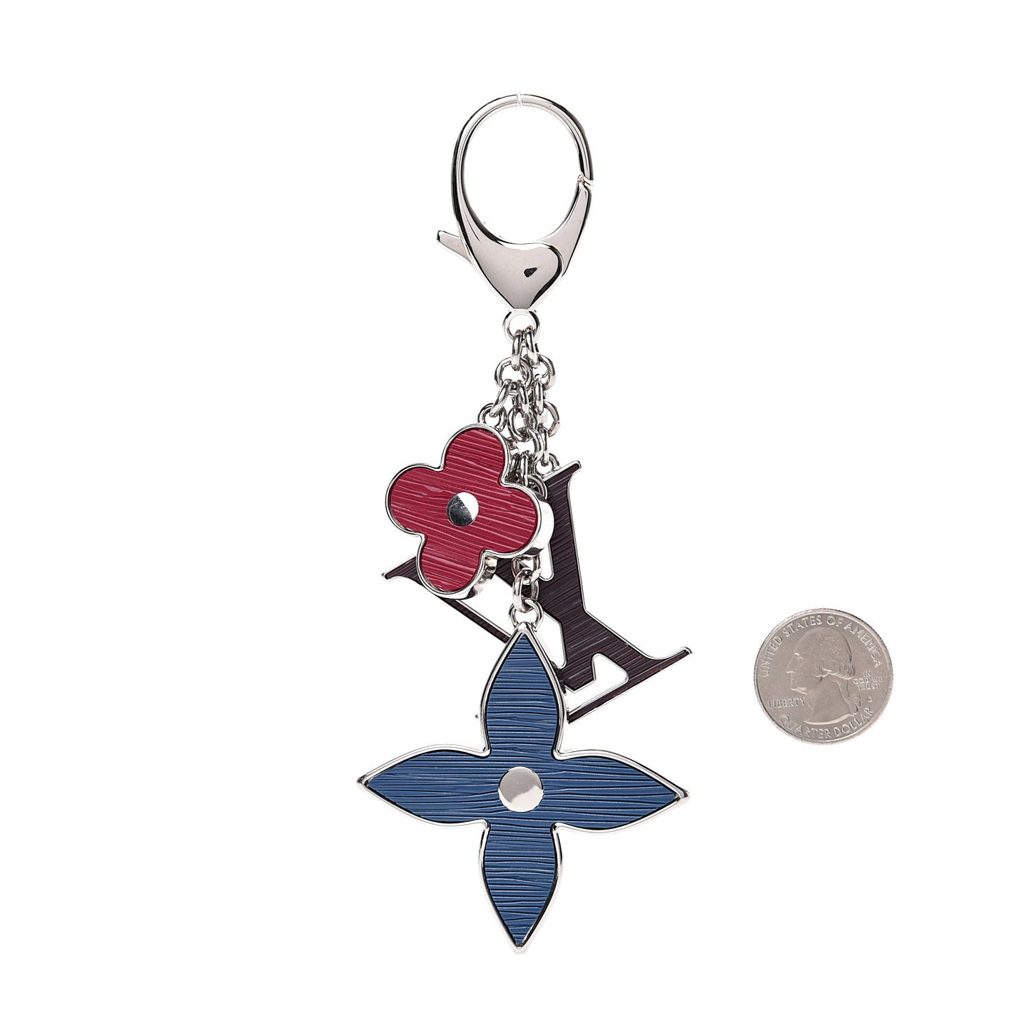 Fleur d'Epi Bag Charm Figue Fuchsia Indigo