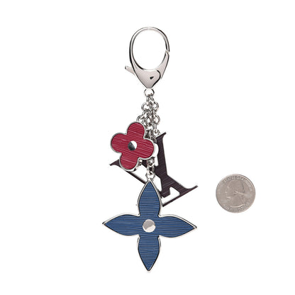 Louis Vuitton Fleur d'Epi Bag Charm Figue Fuchsia Indigo 2 of 5