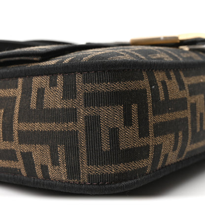Fendi Fabric Jacquard FF 1974 Medium Baguette Tobacco Moro Black 9 of 11