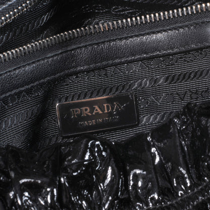 Prada Vernice Gaufre Tote Black 7 of 8
