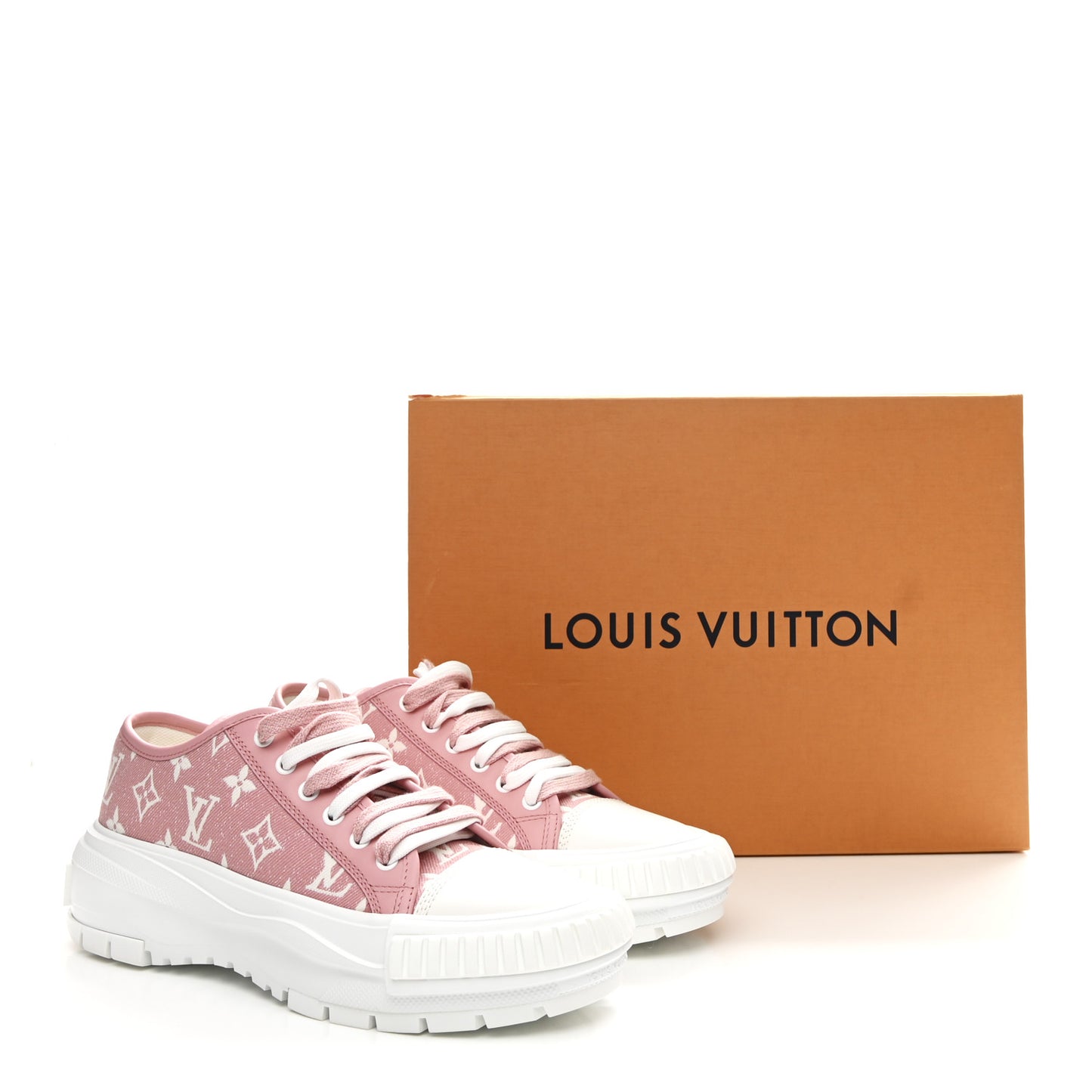 Denim Monogram Squad Sneakers 38.5 Pink 38.5 Pink