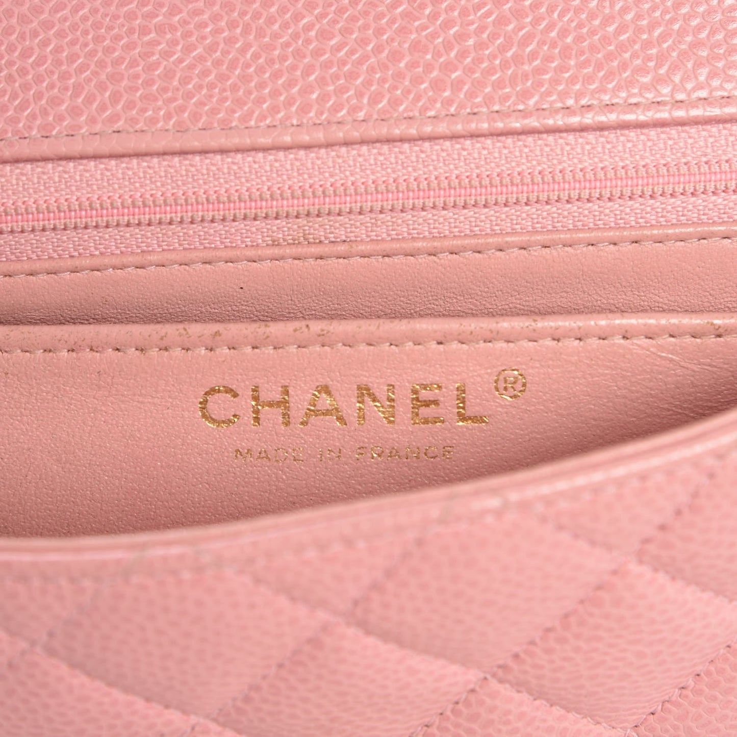 Caviar Quilted Mini Square Flap Pink
