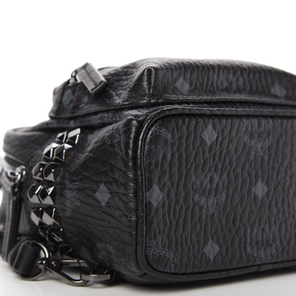 MCM Visetos Side Stud X-Mini Stark Bebe Boo Backpack Black 6 of 9