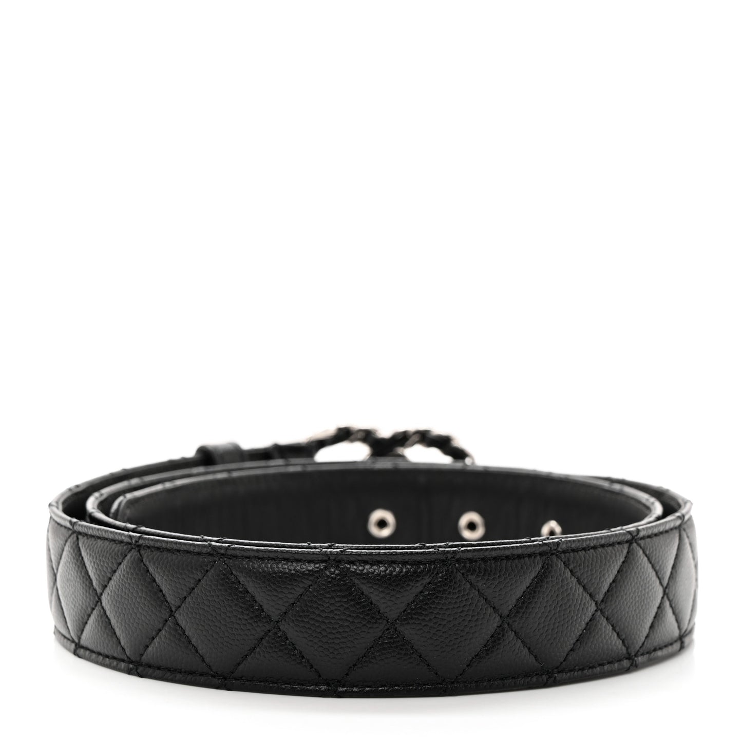 Caviar Quilted CC Chain Belt 95 38 Black
