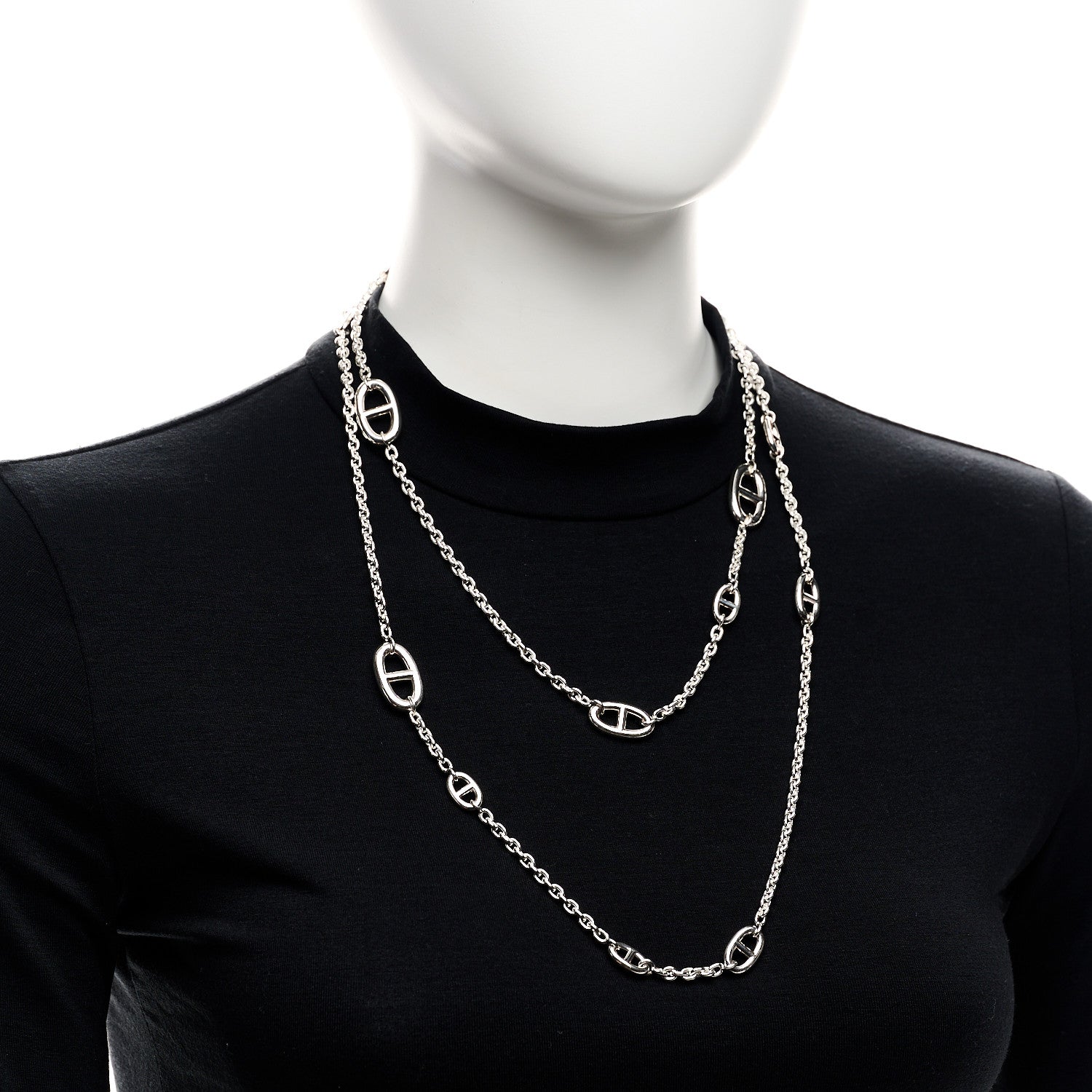 Hermes Sterling Silver Farandole Necklace 120 2 of 6