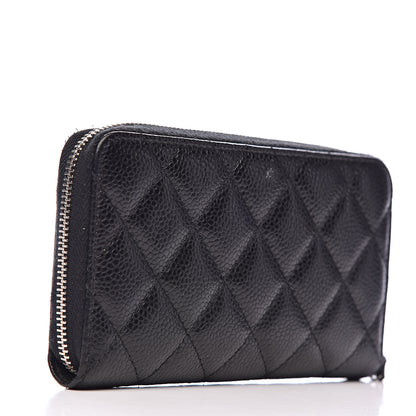 Chanel Caviar Quilted Small Gusset Zip Around Wallet Black 3 of 15