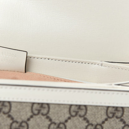 Gucci GG Supreme Monogram Horsebit 1955 Shoulder Bag Beige Mystic White 10 of 12