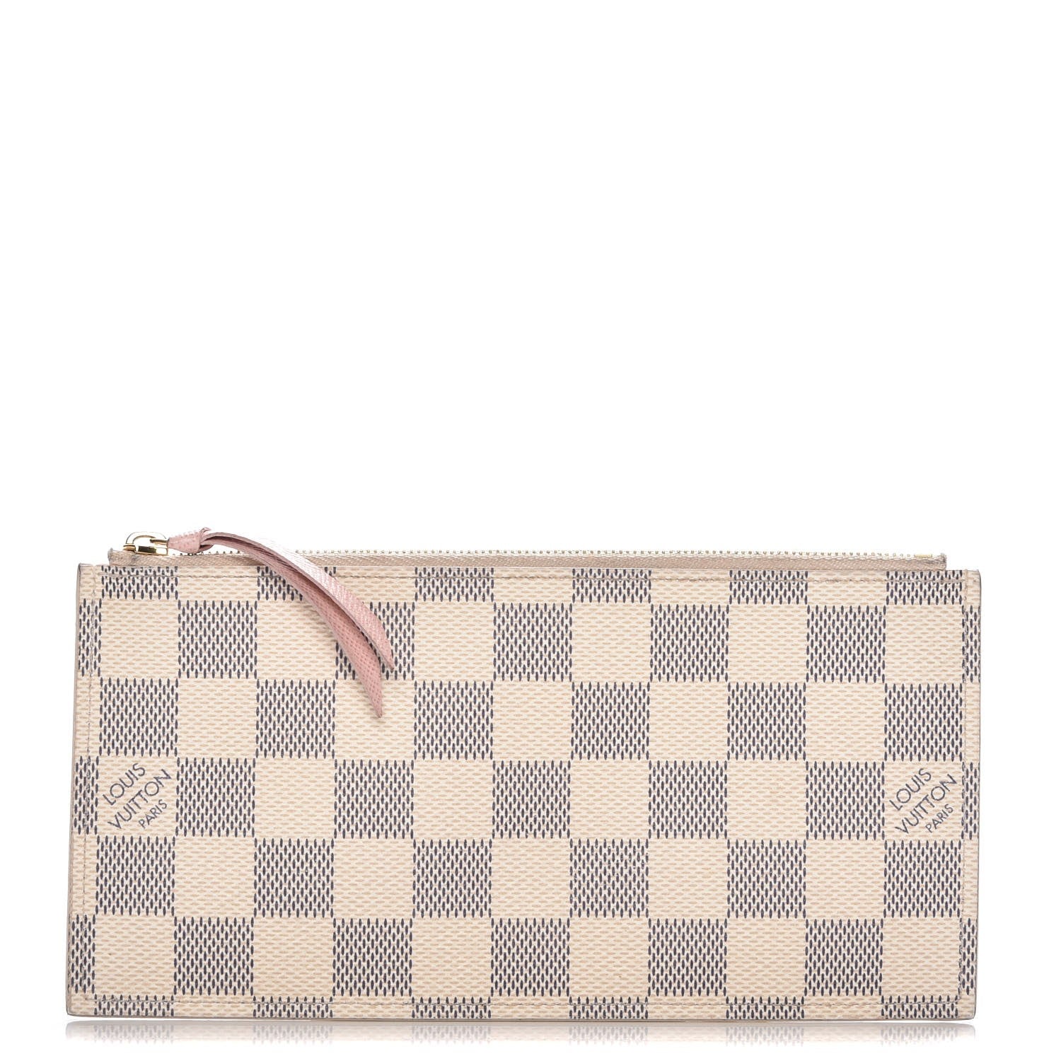 Louis Vuitton Damier Azur Felicie Chain Wallet Zippered Insert Rose Ballerine 1 of 6