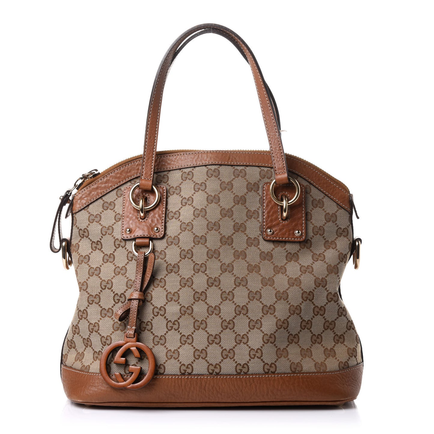 Monogram Medium Top Handle Bag Brown