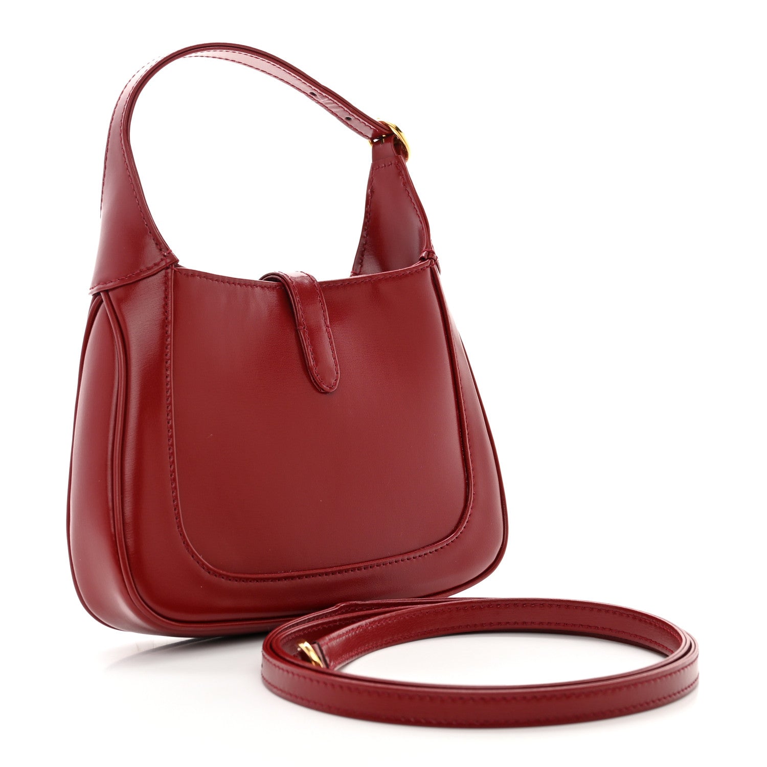 Gucci Boarded Dyana Lux Calfskin Mini Jackie 1961 Hobo New Cherry Red 3 of 10