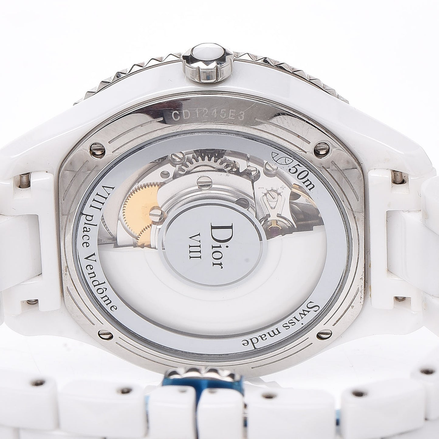 Stainless Steel Ceramic 38mm Dior VIII Automatic Watch White