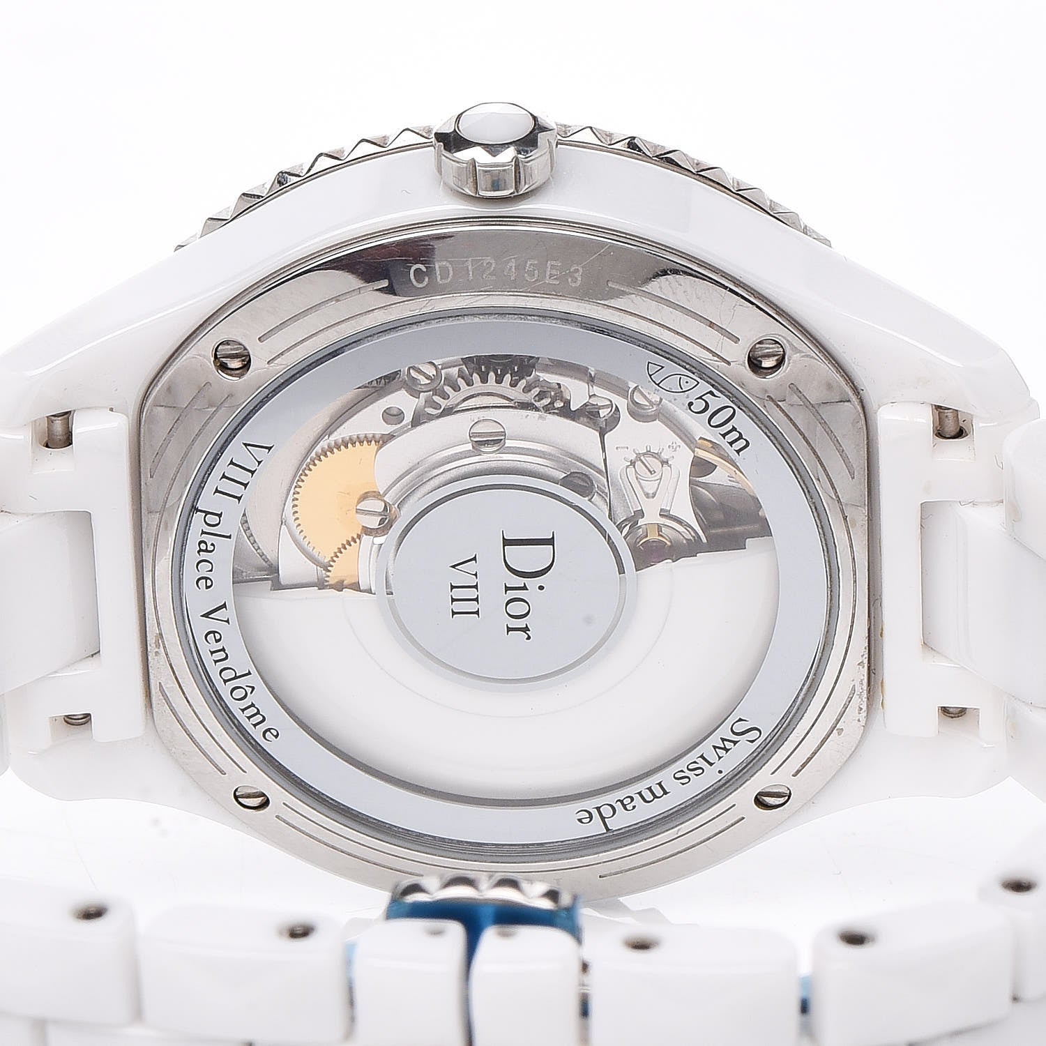 Christian Dior Stainless Steel Ceramic 38mm Dior VIII Automatic Watch White 5 of 6