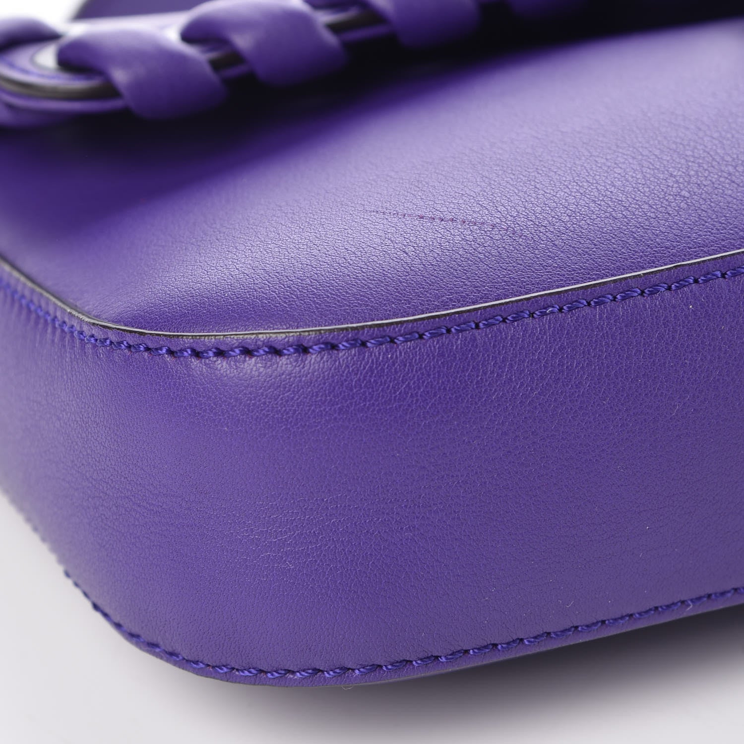 Fendi Vitello Dolce Lace Up Baguette Purple Rain 8 of 9