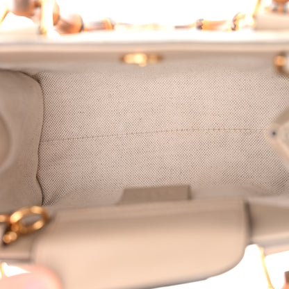 Gucci Wonka Grain Calfskin Mini Diana Tote Bag Oatmeal Vintage Green 5 of 10