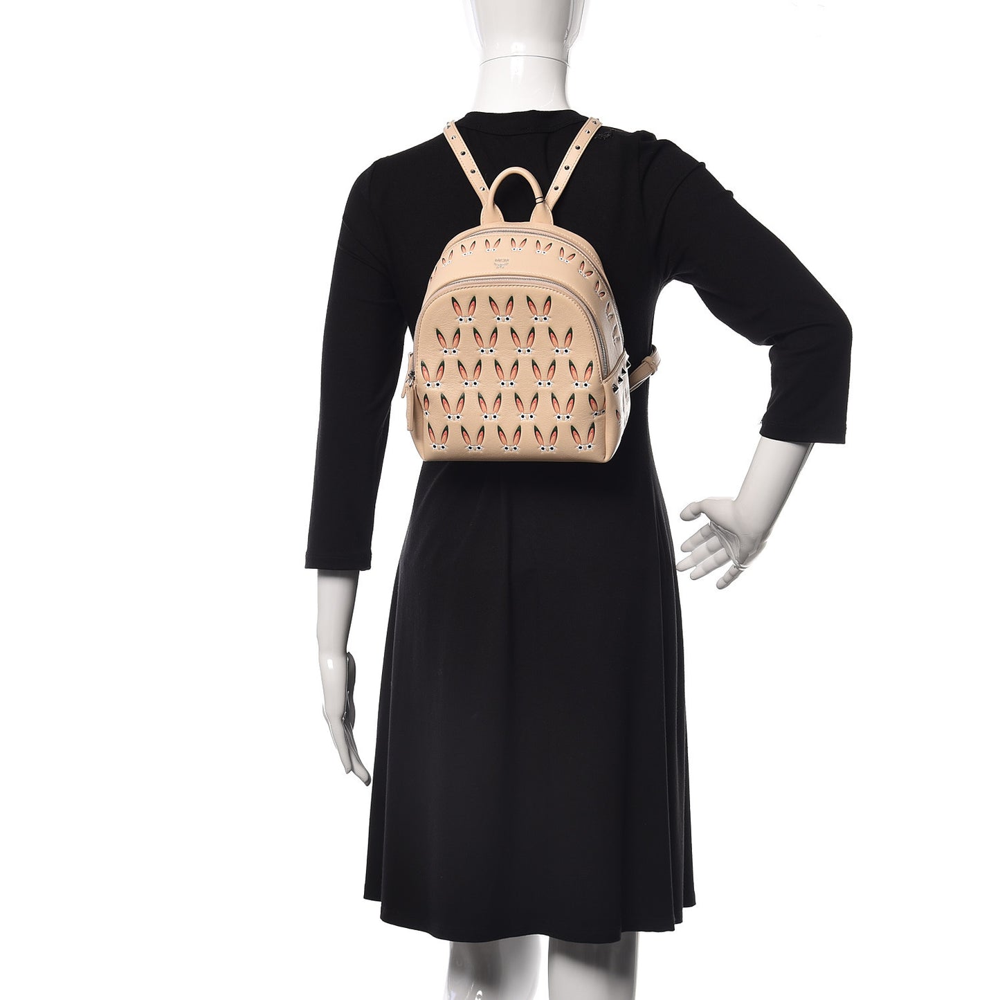 Lambskin Star Eyed Bunny Mini Backpack Natural