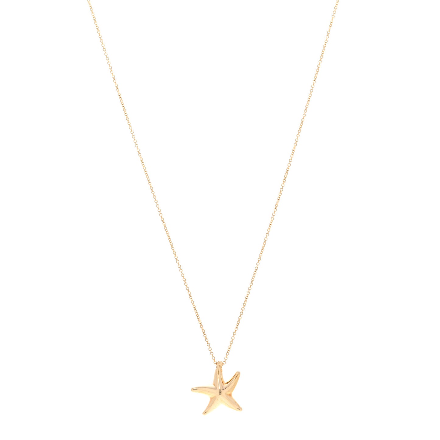 18K Yellow Gold 15mm Elsa Peretti Starfish Pendant Necklace