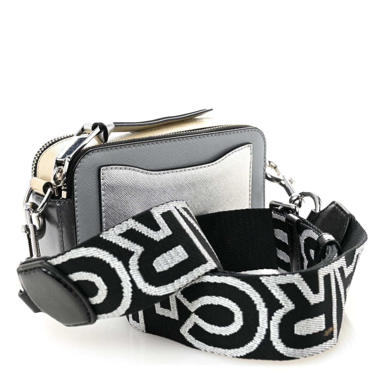 Marc Jacobs Saffiano Small Snapshot Camera Bag Grey Multicolor 3 of 12
