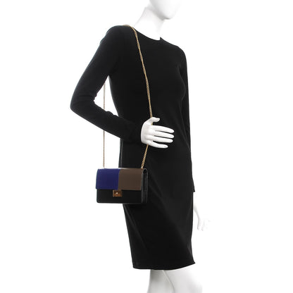 Mulberry Smooth Calfskin Cheyne Clutch Indigo Clay Black 2 of 8