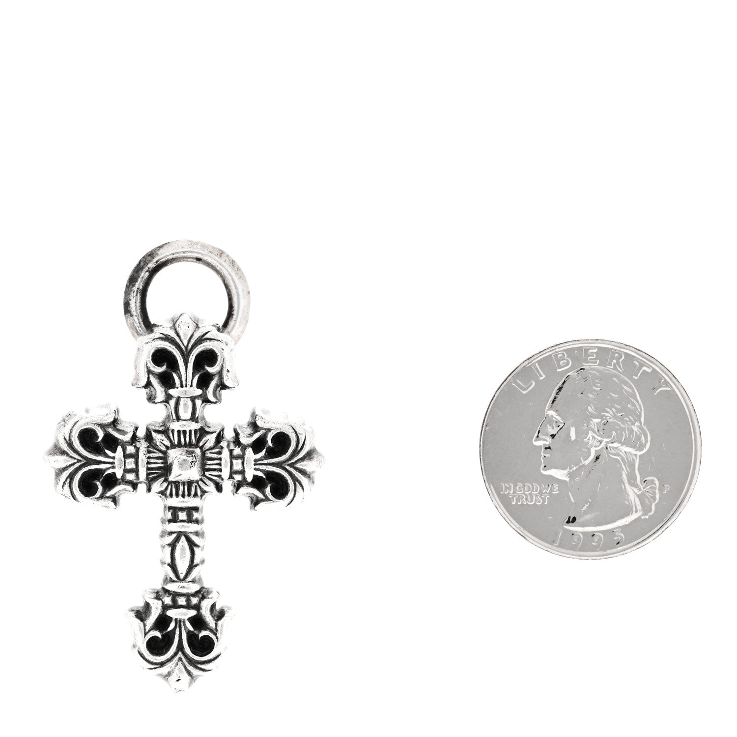 Chrome Hearts Sterling Silver Filigree Cross Pendant 2 of 4