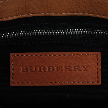 Burberry Mega Check Grainy Calfskin Small Gowan Messenger Bag Saddle Brown 6 of 8