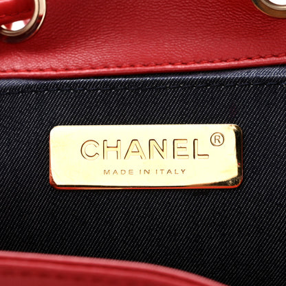Chanel Lambskin CC Mania Backpack Red 6 of 13