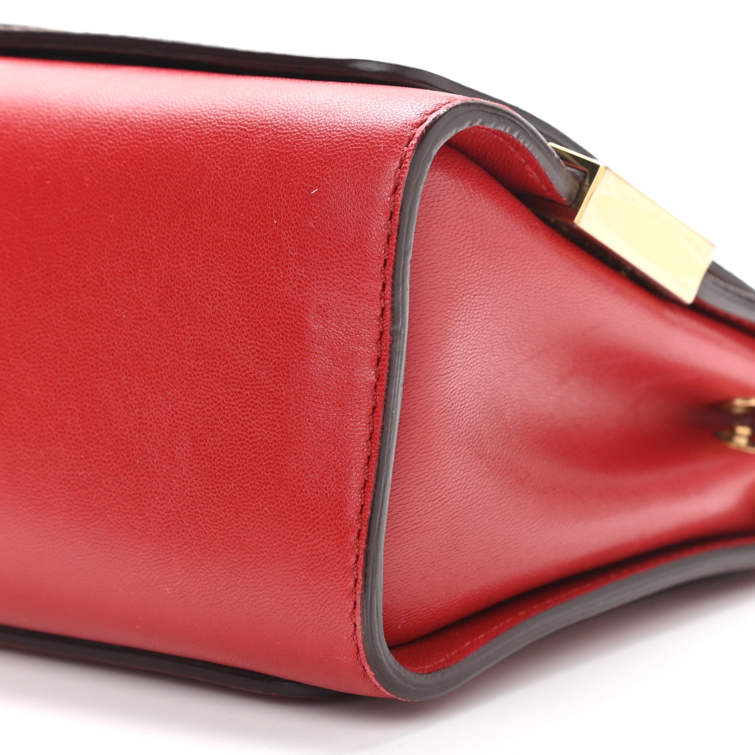Chloe Lambskin Medium Elle Chain Clutch Red 9 of 15