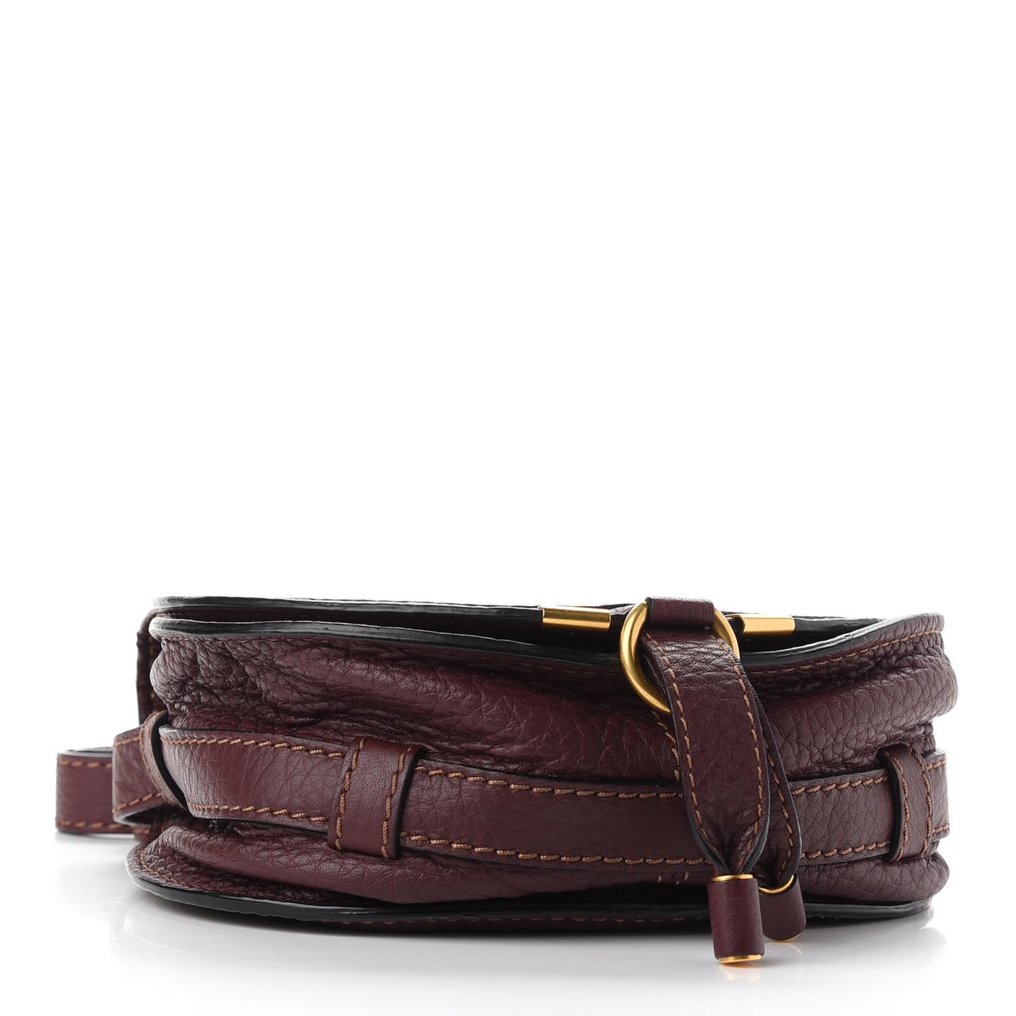 Calfskin Mini Marcie Round Crossbody Bag Wild Purple