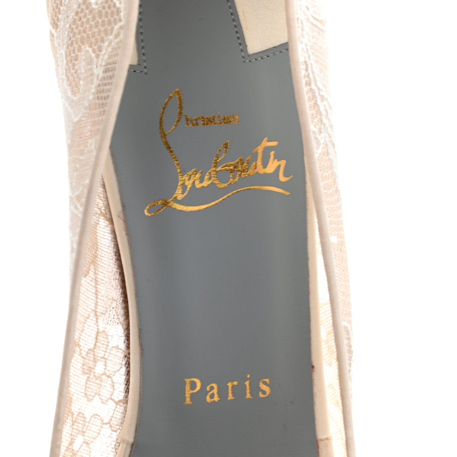 Christian Louboutin Rete Dentelle Lurex Very Lace 120 Pumps 38.5 White 6 of 13