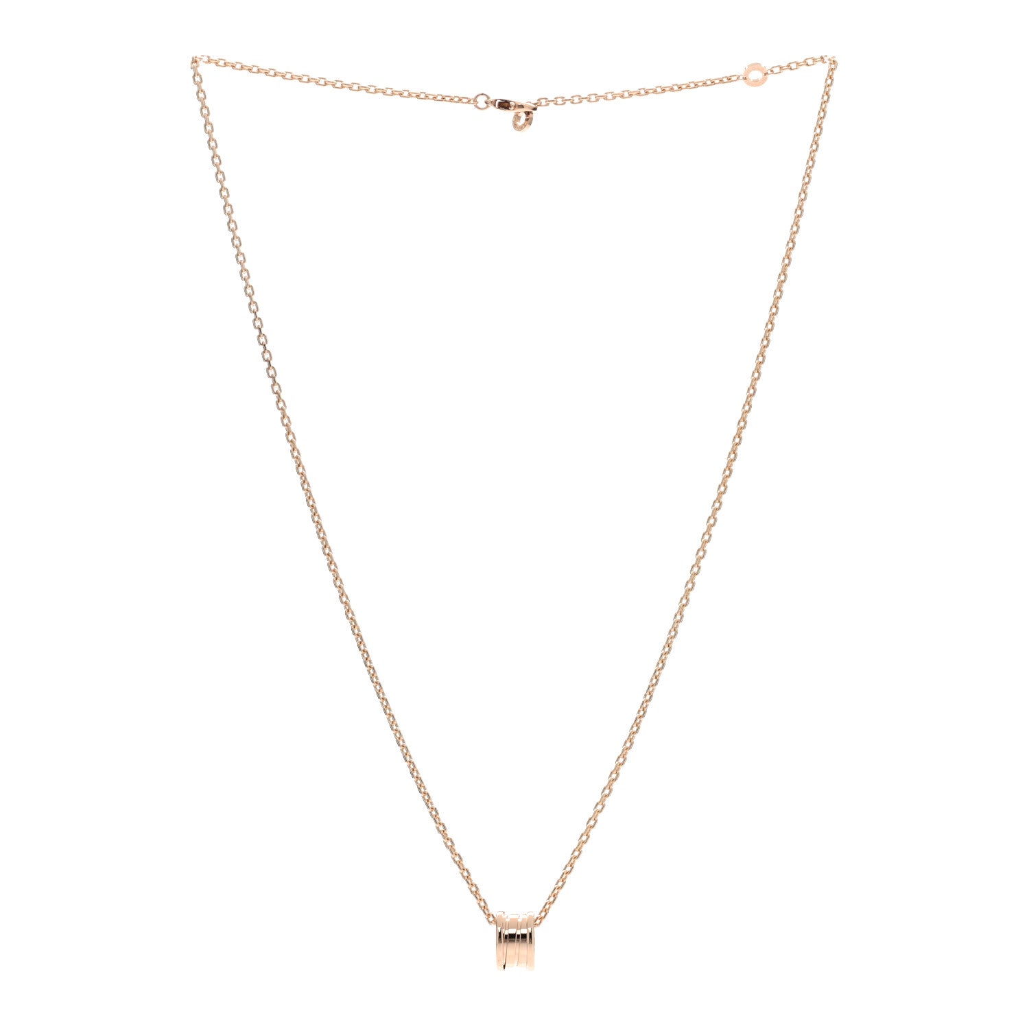 Bulgari 18K Rose Gold B.Zero1 Pendant Necklace 2 of 5