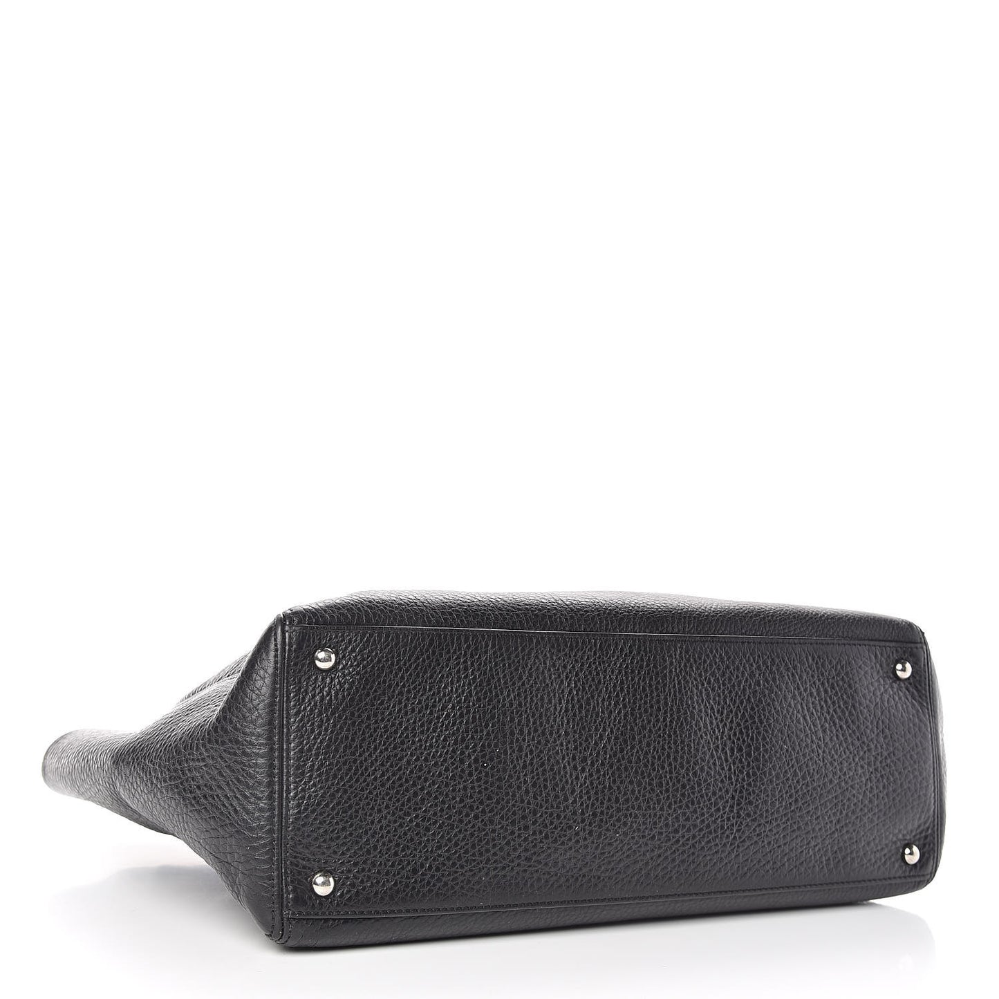 Calfskin Cerf Executive Shopper Tote Black