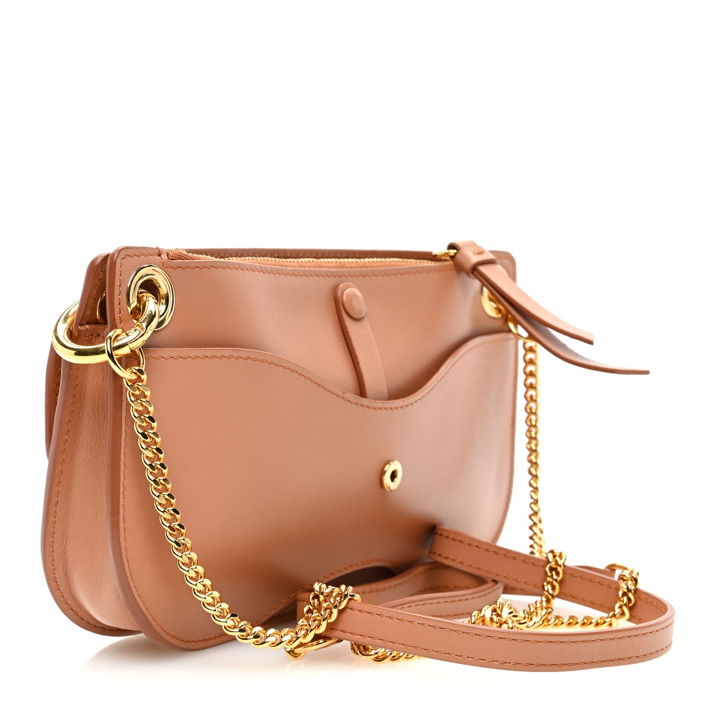 Calfskin Tess Mini Crossbody Bag Muted Brown
