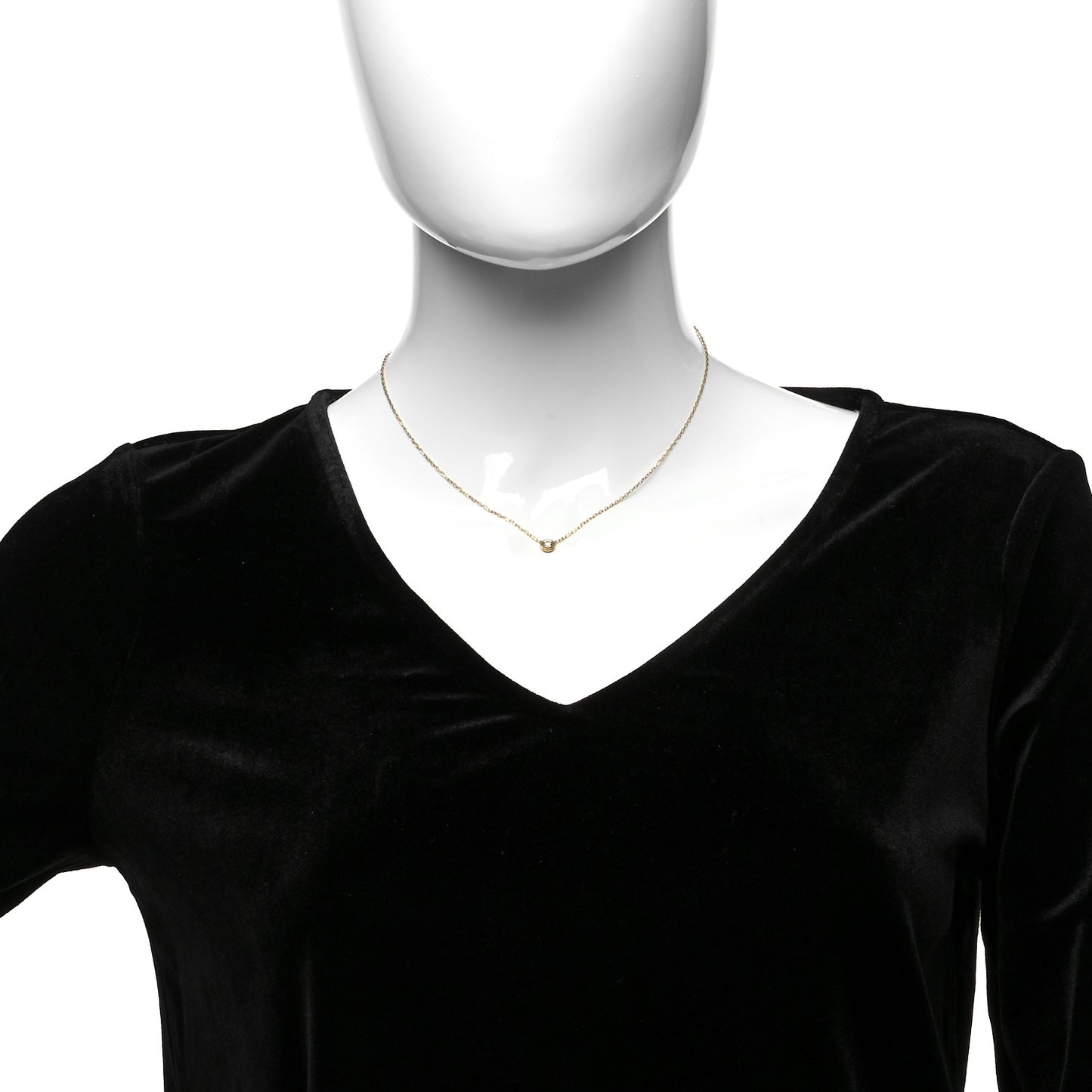18K Yellow Gold Diamond LM D'Amour Pendant Necklace