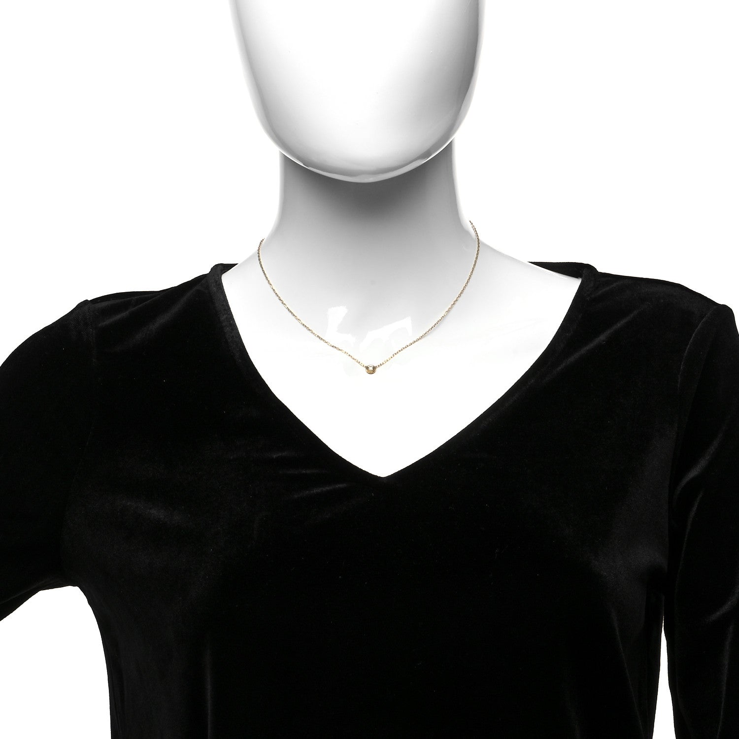 Cartier 18K Yellow Gold Diamond LM D'Amour Pendant Necklace 2 of 6