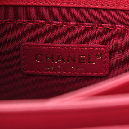 Chanel Grained Calfskin Stitched Small Enamel CC Flap Bag Pink 5 of 9