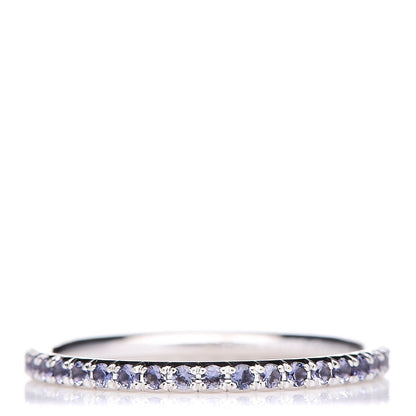 Tiffany 18K White Gold Iolite Metro Ring 48 4.5 1 of 5