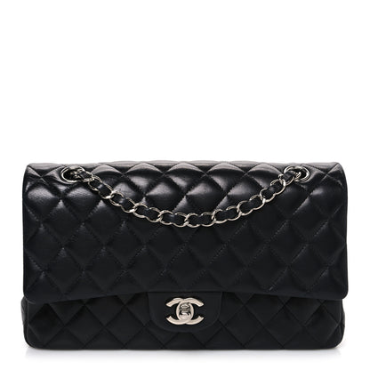 Chanel Lambskin Quilted Medium Double Flap Black 1 of 10