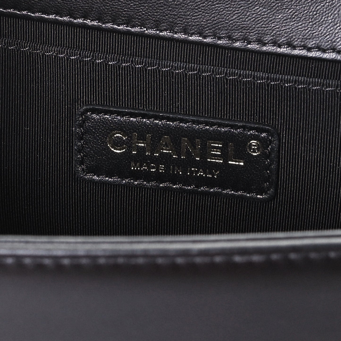 Lambskin Quilted Medium Boy Flap Black