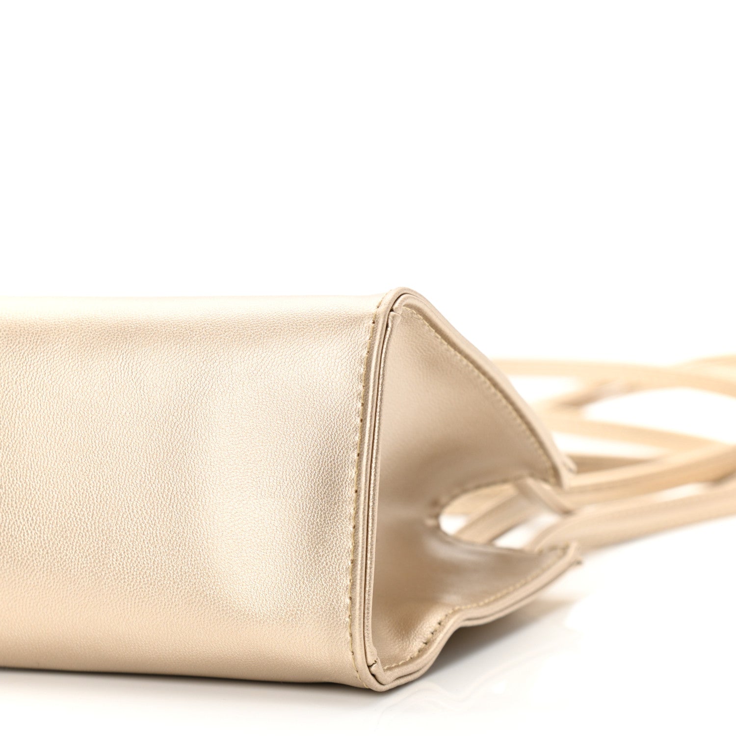 Telfar Metallic Vegan Leather Small Shopping Bag Gold 9 of 9