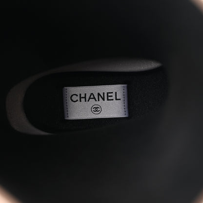 Chanel Caoutchouk CC High Boots 38 Beige White 7 of 12