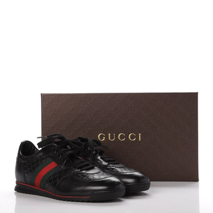 Gucci Guccissima Web Sneakers 7.5 Black 9 of 9