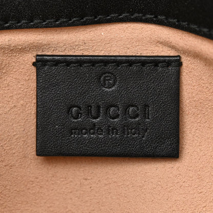 Gucci Calfskin Matelasse Super Mini GG Marmont Shoulder Bag Black 6 of 12