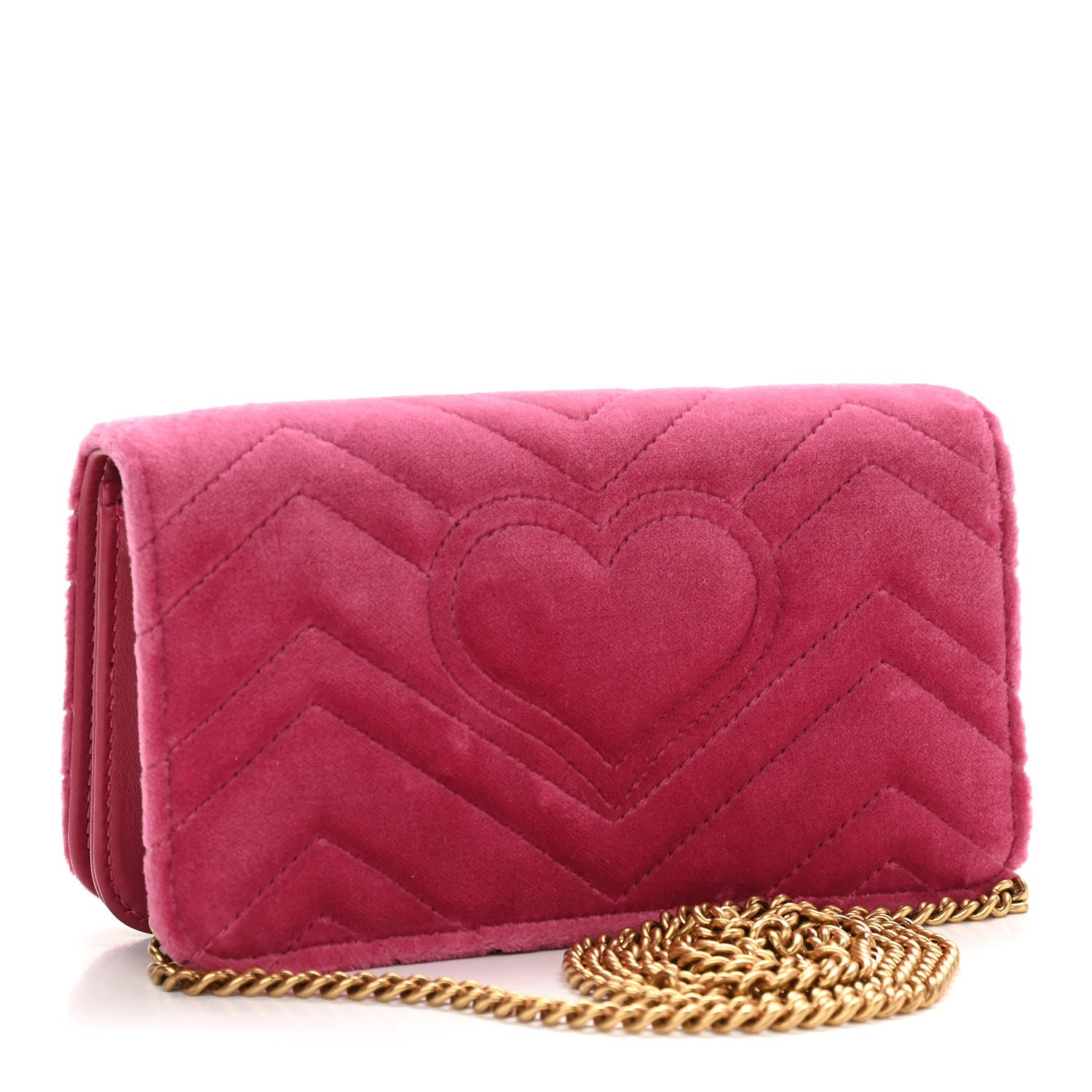 Gucci Velvet Matelasse Love Embroidered GG Marmont Mini Bag Light Raspberry Rose 3 of 9
