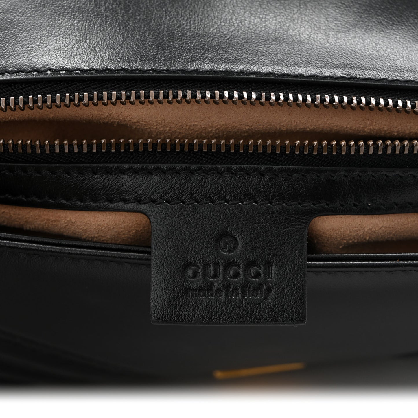 Calfskin Matelasse Small GG Marmont Shoulder Bag Black