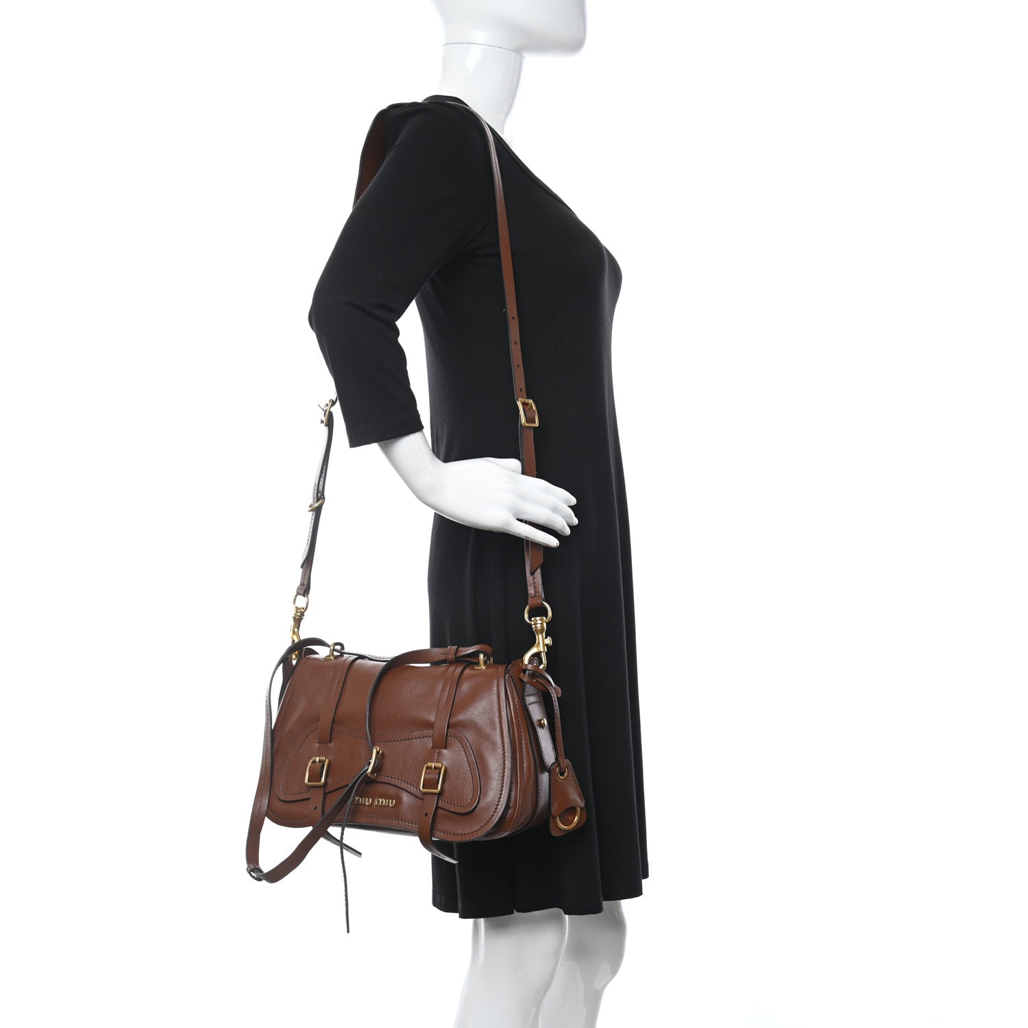 Miu Miu Grace Lux Briefcase Brown 2 of 9