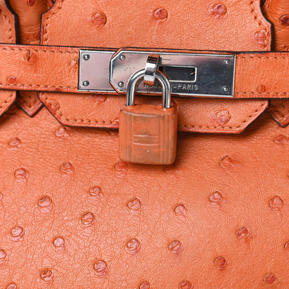 Hermes Ostrich Birkin 30 Orange 41 of 41